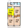 パールシティＦ　 3DKの間取り