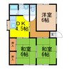 千代田コーポ 3DKの間取り