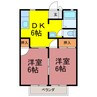 ウエストヴァリーハイツ 2DKの間取り