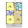 メゾン　シュシュ 2LDKの間取り