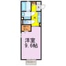 金谷ハイツⅥ 1Kの間取り