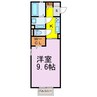 金谷ハイツⅥ 1Kの間取り