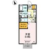 アヴニール 1Kの間取り