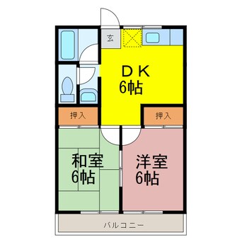 間取図 タテノコーポ