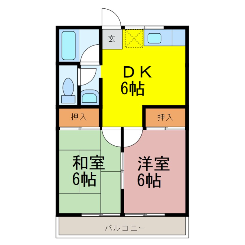 間取図 タテノコーポ