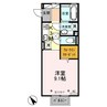 プラチナゲート 1Kの間取り