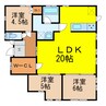 鴻巣平屋 3LDKの間取り