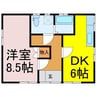上片田南平屋 1DKの間取り