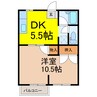 カーサフルカワⅡ 1DKの間取り