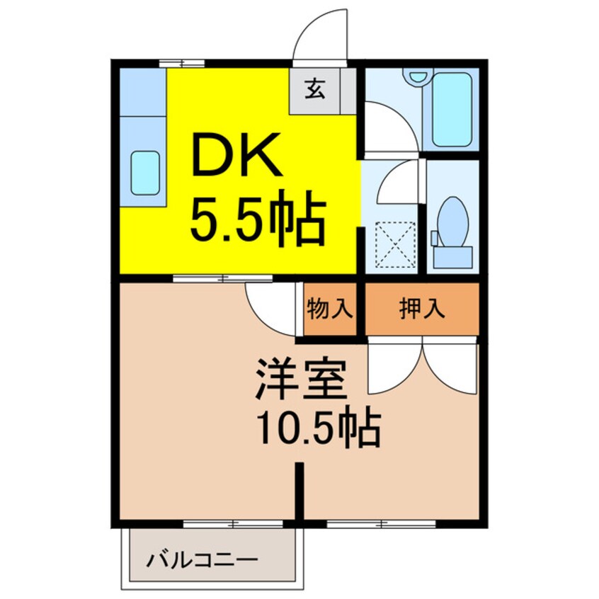 間取図 カーサフルカワⅡ