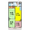 コーポ古河　412号室 3LDKの間取り