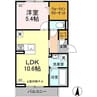 クレストハイム 1LDKの間取り