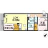 メゾン　ドゥ　キュンティア 2LDKの間取り
