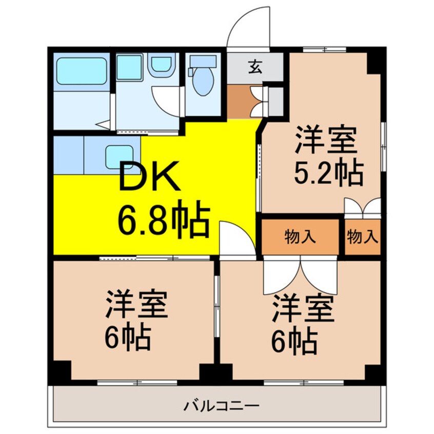 間取図 ドゥナーレ幸町