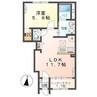 インフィールドＣ 1LDKの間取り