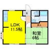 東北本線<宇都宮線>/古河駅 徒歩45分 2階 築31年 1LDKの間取り