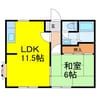 東北本線<宇都宮線>/古河駅 徒歩45分 2階 築32年 1LDKの間取り