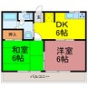 カーサ長谷町 2DKの間取り