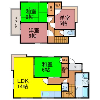 間取図 大山戸建貸家