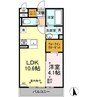 デコラシオン 1LDKの間取り