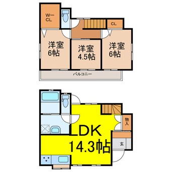 間取図 下山町戸建て