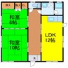 野木町南赤塚戸建て 2LDKの間取り