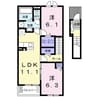 リバーセゾン古河 2LDKの間取り