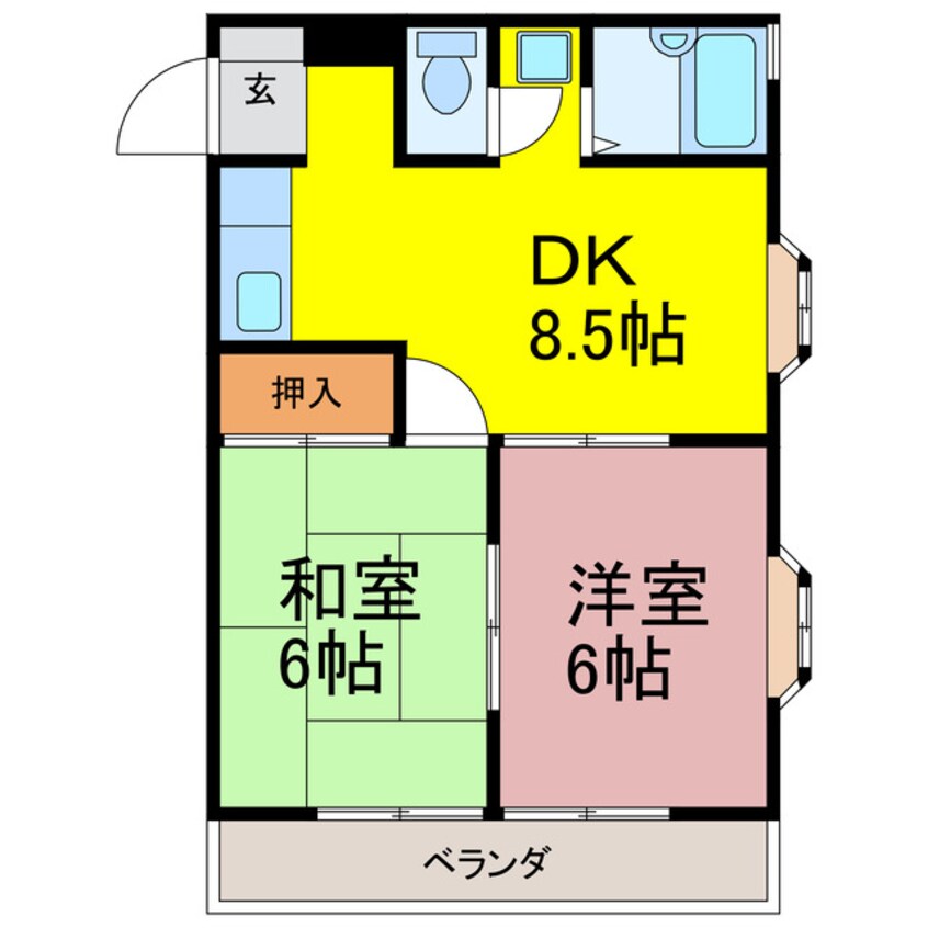 間取図 名崎ハイツ