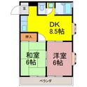 名崎ハイツの間取図