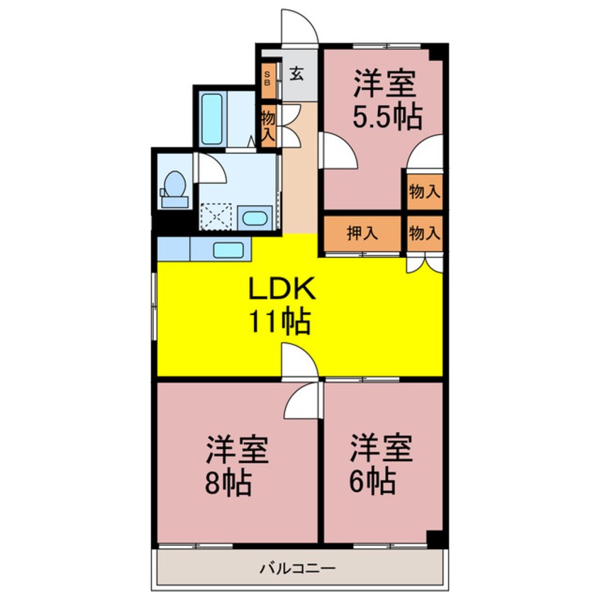 間取図 友愛コーポ　902号室