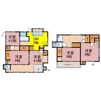 間取図 古河市旭町2-15-5戸建て