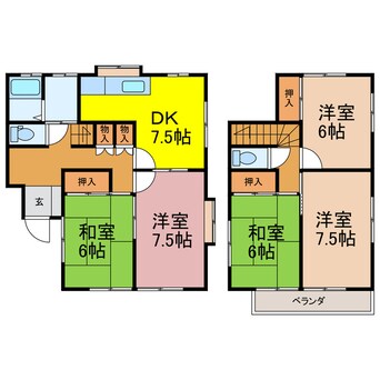 間取図 古河市西町9-43戸建