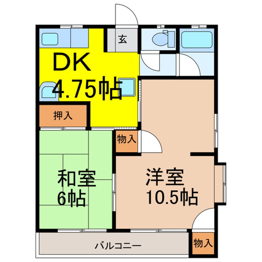 間取図 カジュノールハイツ