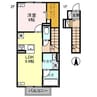 サン・ロワールD 1LDKの間取り