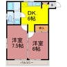 プランドール 2DKの間取り