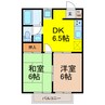 アーバンハイツ 2DKの間取り