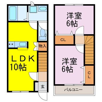 間取図 東北本線<宇都宮線>/古河駅 車移動　11分4.5km 1-2階 建築中