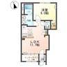 東牛谷新築アパートⅠ 1LDKの間取り