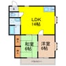 グリーンハイツ 2LDKの間取り