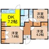 古河市関戸1731-3貸家 3DKの間取り