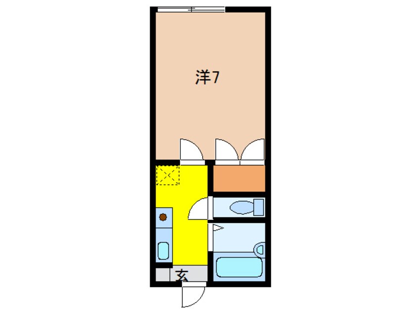 間取図 白新線・羽越本線（新潟県内）/西新発田駅 徒歩24分 1階 築27年