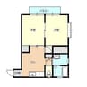 白新線・羽越本線（新潟県内）/新発田駅 徒歩25分 1階 築34年 2DKの間取り