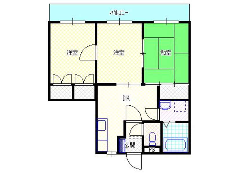 間取図 白新線・羽越本線（新潟県内）/西新発田駅 徒歩15分 1階 築30年