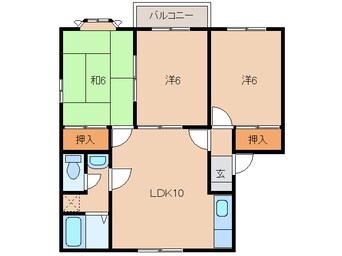 間取図 白新線・羽越本線（新潟県内）/新発田駅 バス22分神明前下車:停歩4分 1階 築28年