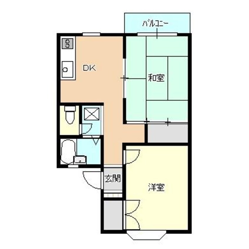 間取図 白新線・羽越本線（新潟県内）/西新発田駅 徒歩24分 2階 築33年