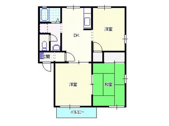 間取図 白新線・羽越本線（新潟県内）/西新発田駅 徒歩23分 1階 築31年