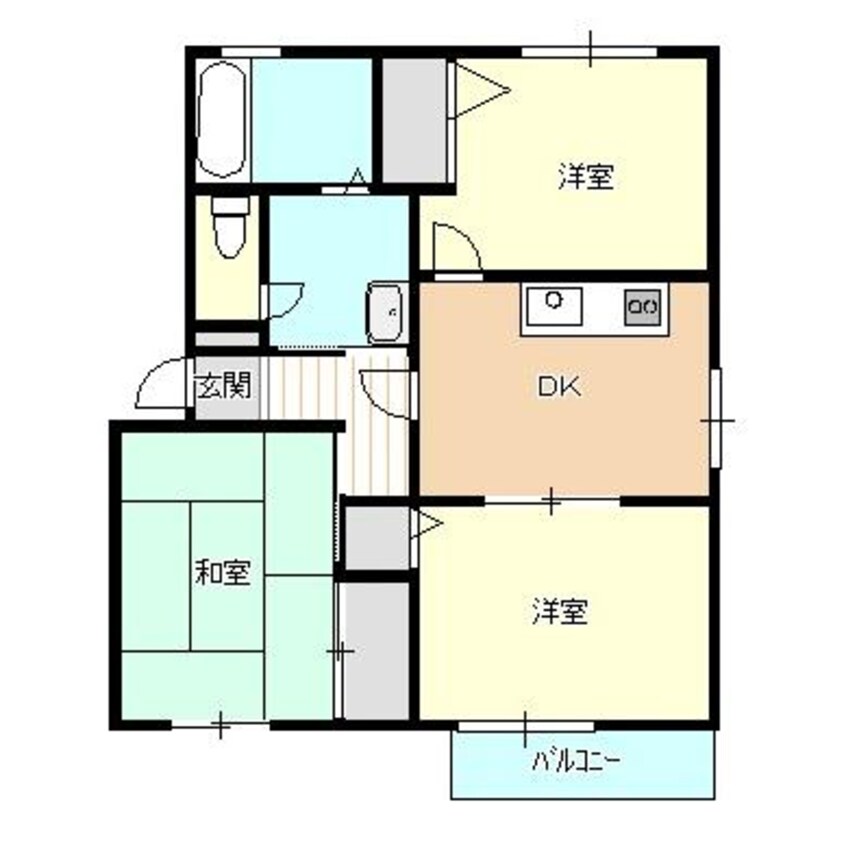 間取図 白新線・羽越本線（新潟県内）/西新発田駅 徒歩22分 2階 築26年