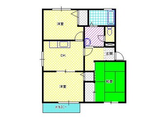 間取図 白新線・羽越本線（新潟県内）/西新発田駅 徒歩22分 2階 築26年