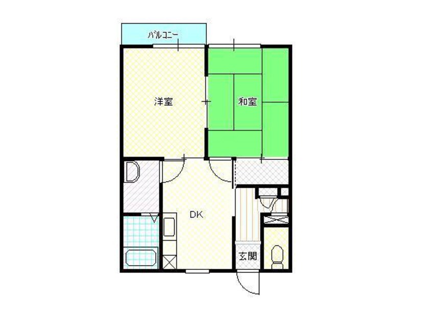 間取図 白新線・羽越本線（新潟県内）/西新発田駅 徒歩22分 1階 築27年