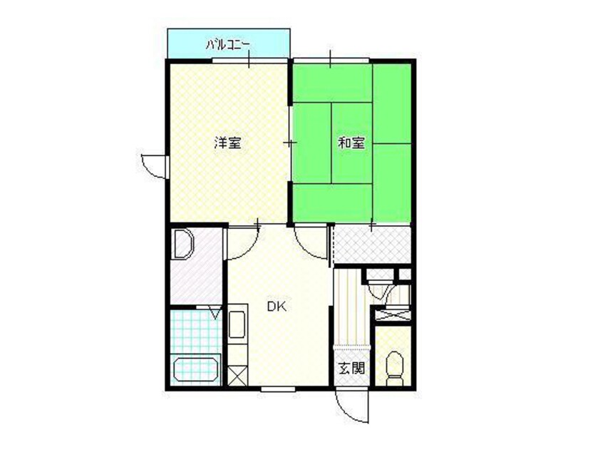 間取図 白新線・羽越本線（新潟県内）/西新発田駅 徒歩22分 1階 築26年